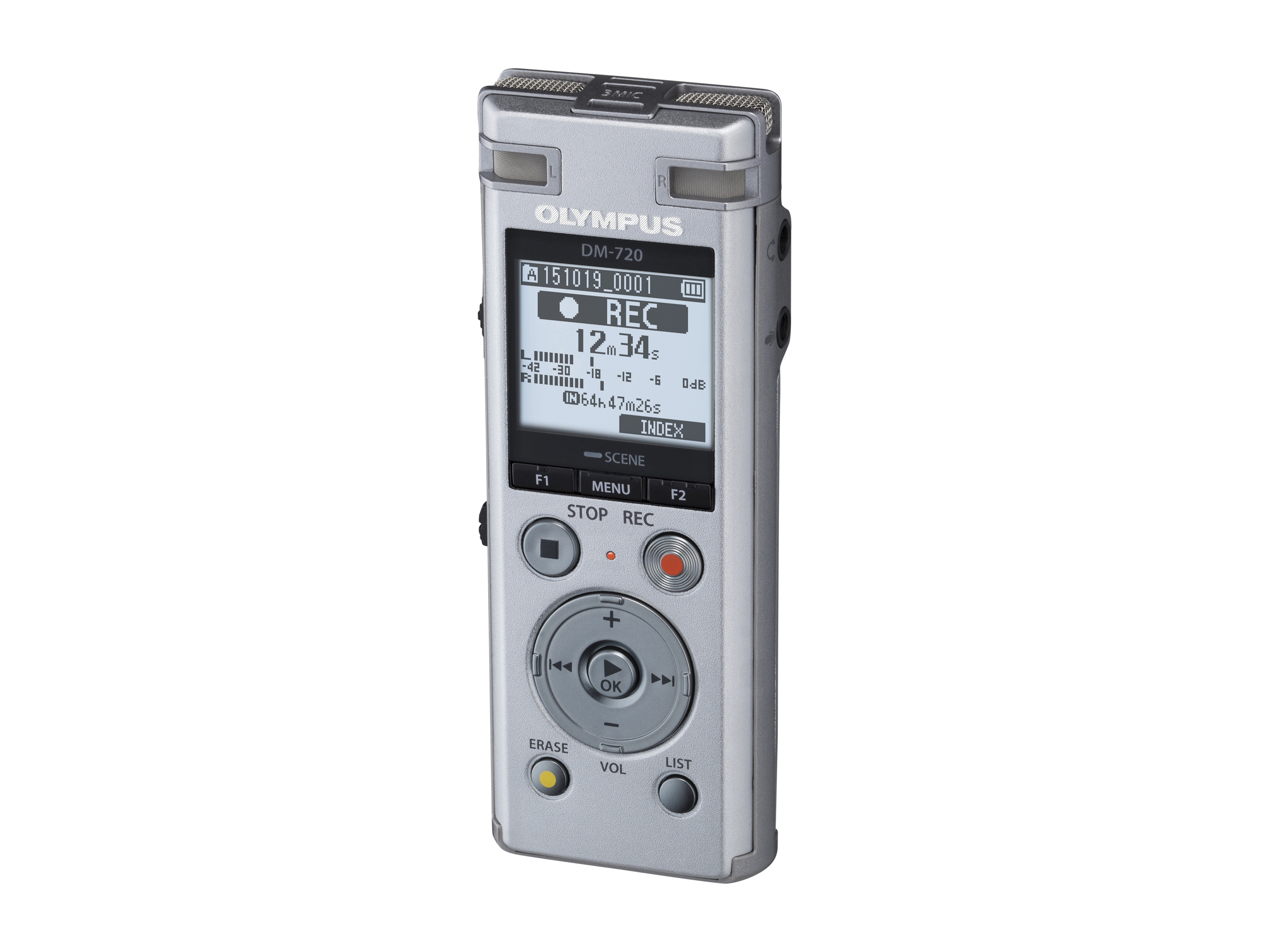 OLYMPUS DM-720 Profi Diktiergerät, Silber