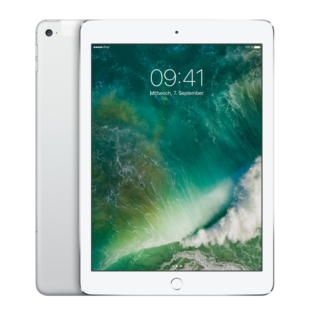 APPLE iPad Air 2 Wi-Fi + Cellular, Tablet, 128 GB, 9,7 Zoll, Silber