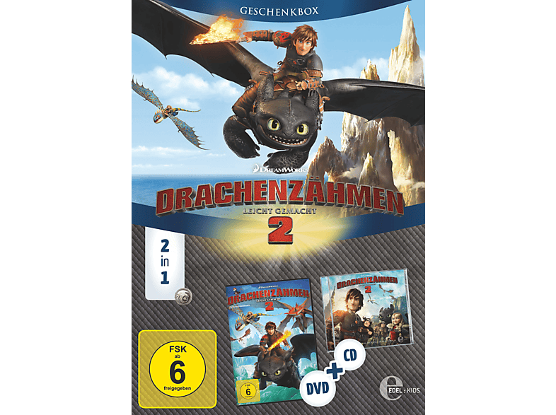 Drachenzähmen leicht gemacht 2 - CD DVD zum & Geschenkbox) Hörspiel Kinofilm + 2in1 (Exklusive Kinofilm