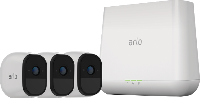 ARLO Sicherheitssystem Arlos Pro mit 3 HD-Kameras (VMS4330) + Arlo Pro Silikonbezüge (VMA4200B)