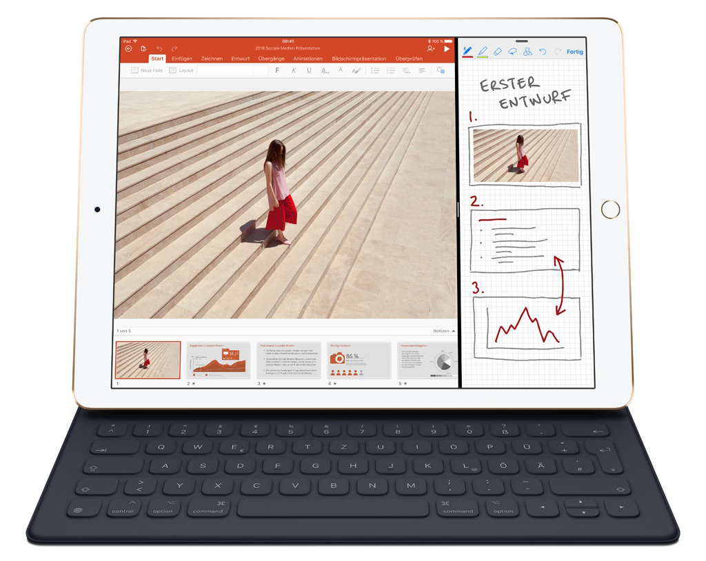 APPLE iPad Pro ML0H2FD/A, Tablet, 32 GB, 12,9 Zoll, Gold