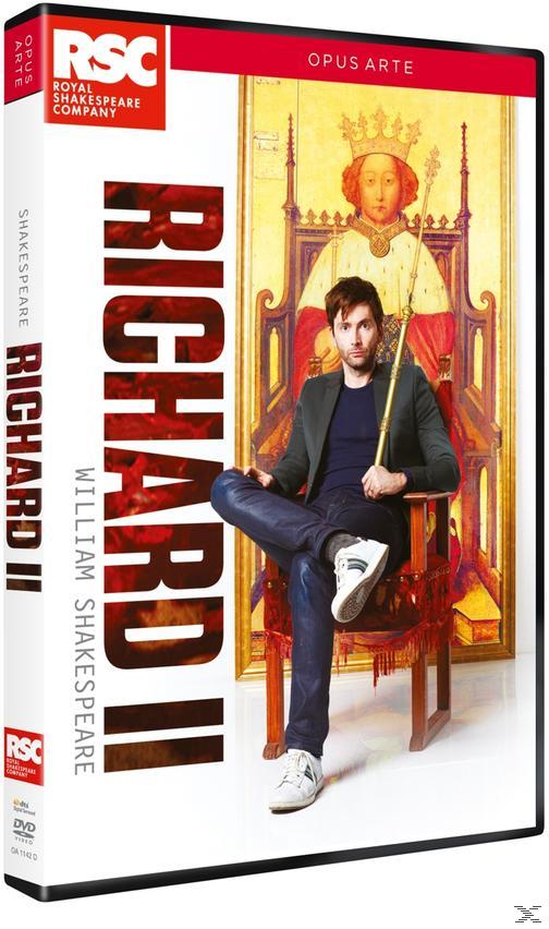 DVD-Hülle für Richard II mit David Tennant, einem Mann mit Stab und einem Gemälde.