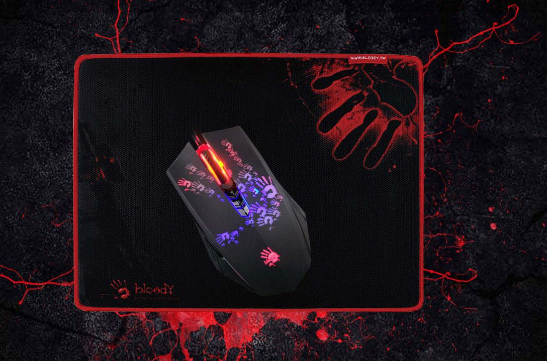 A4 TECH Bloody A6081 Siyah 4000CPI Oyuncu Mouse + Mouse Pad Hediyeli