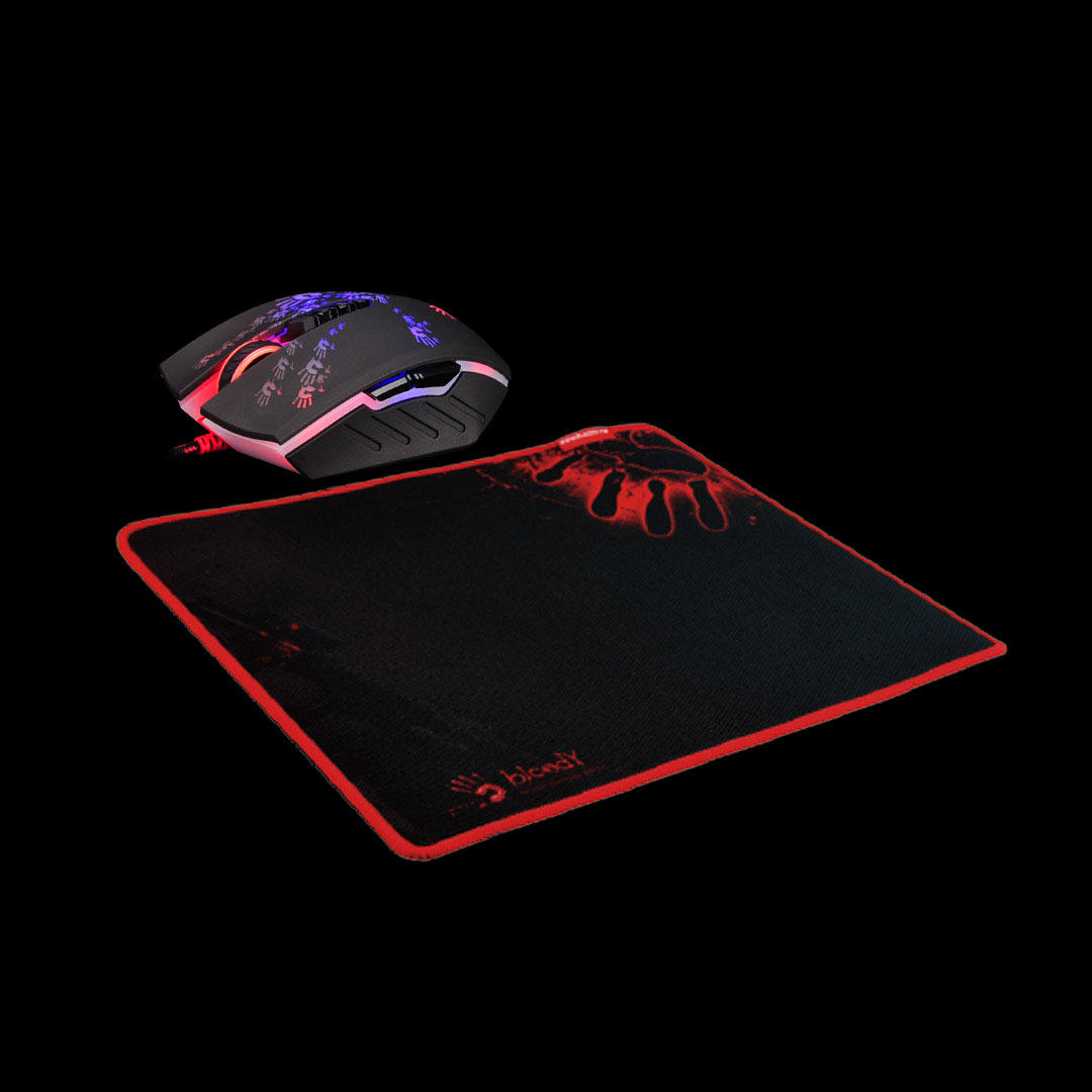 A4 TECH Bloody A6081 Siyah 4000CPI Oyuncu Mouse + Mouse Pad Hediyeli