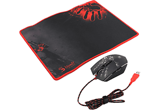 A4 TECH Bloody A6081 Siyah 4000CPI Oyuncu Mouse + Mouse Pad Hediyeli