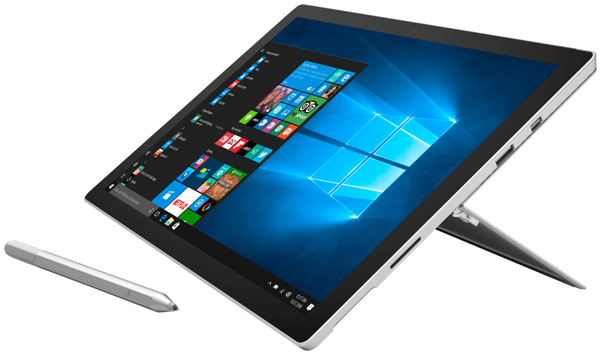 MICROSOFT Surface Pro 4 mit Surface-Stift (Pen) - 12,3 Zoll - Intel® Core™ m3 m3-6Y30 - 4 GB - 128 GB - Intel® HD 515 - Windows 10 Pro (64 Bit)