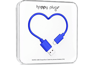 HAPPY PLUGS Micro USB To USB Şarj/Senkronizasyon Kablosu 2 m Cobalt