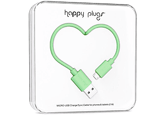 HAPPY PLUGS Micro USB To USB Şarj/Senkronizasyon Kablosu 2 m Mint