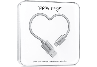 HAPPY PLUGS Micro USB To USB Şarj/Senkronizasyon Kablosu 2 m Space Gray