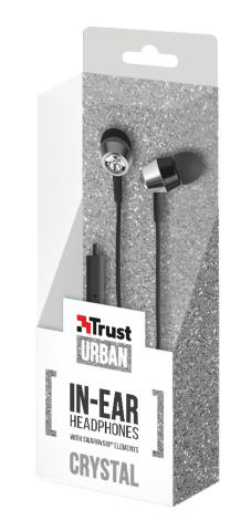 TRUST URBAN Urban 21269 Kristal Kulak İçi Kulaklık- Siyah