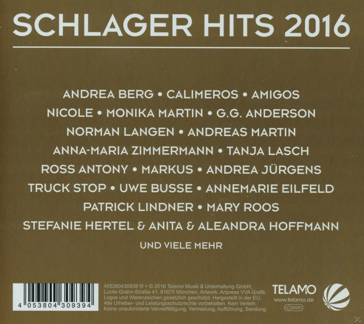VARIOUS - Schlager Hits 2016  - (CD + DVD Video)