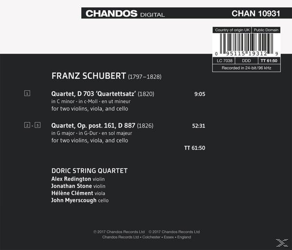 Doric String Quartet - Streichquartett in c-moll D 703/+  - (CD)