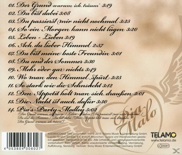 CD-Cover mit herzförmigem Design, Songtiteln und Logo.