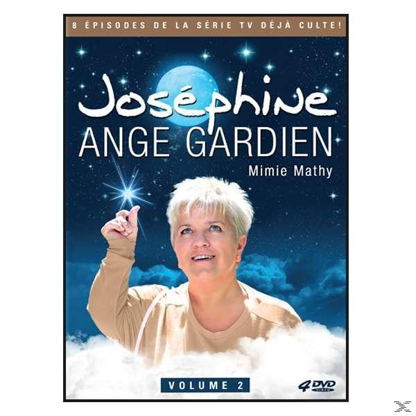 DVD-hoes van Josephine Ange Gardien. Vrouw wijst naar een ster in een nachthemel vol sterren en wolken. Tekst in het Frans.