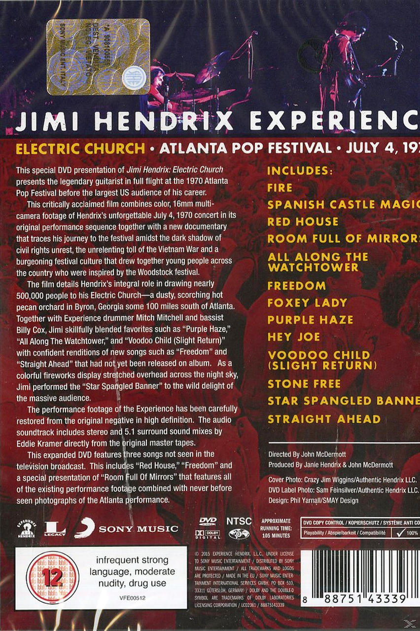 Jimi Hendrix - Jimi Hendrix: Electric Church (DVD) 