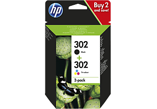 HP 302 Duo Pack Zwart + Magenta - Geel - Cyan