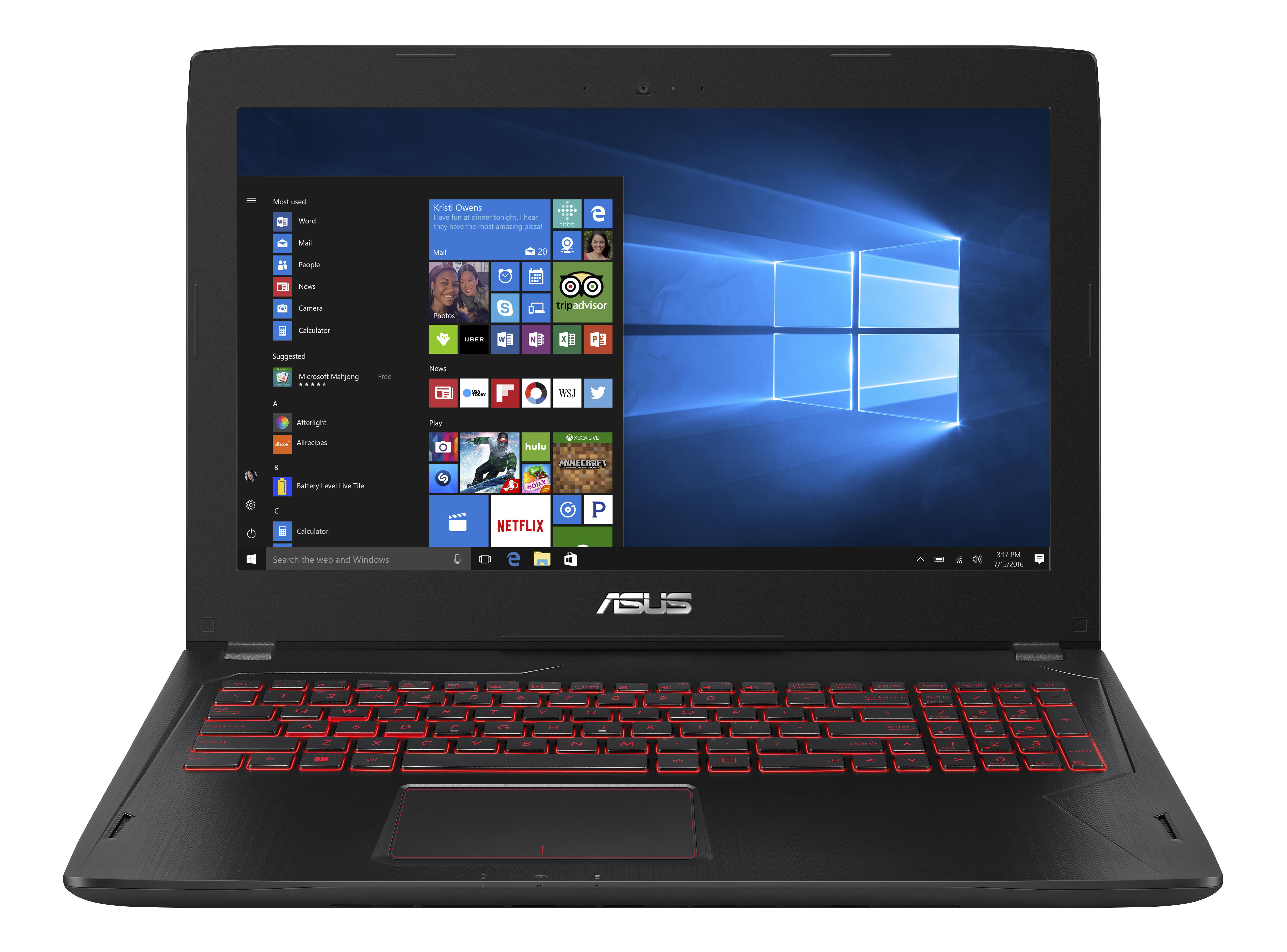 ASUS FX502VM-DM113T - 15,6 Zoll - Intel® Core™ i7 i7-6700HQ - 16 GB - 256 GB - NVIDIA GeForce® GTX 1060 - Windows 10 Home (64 Bit)