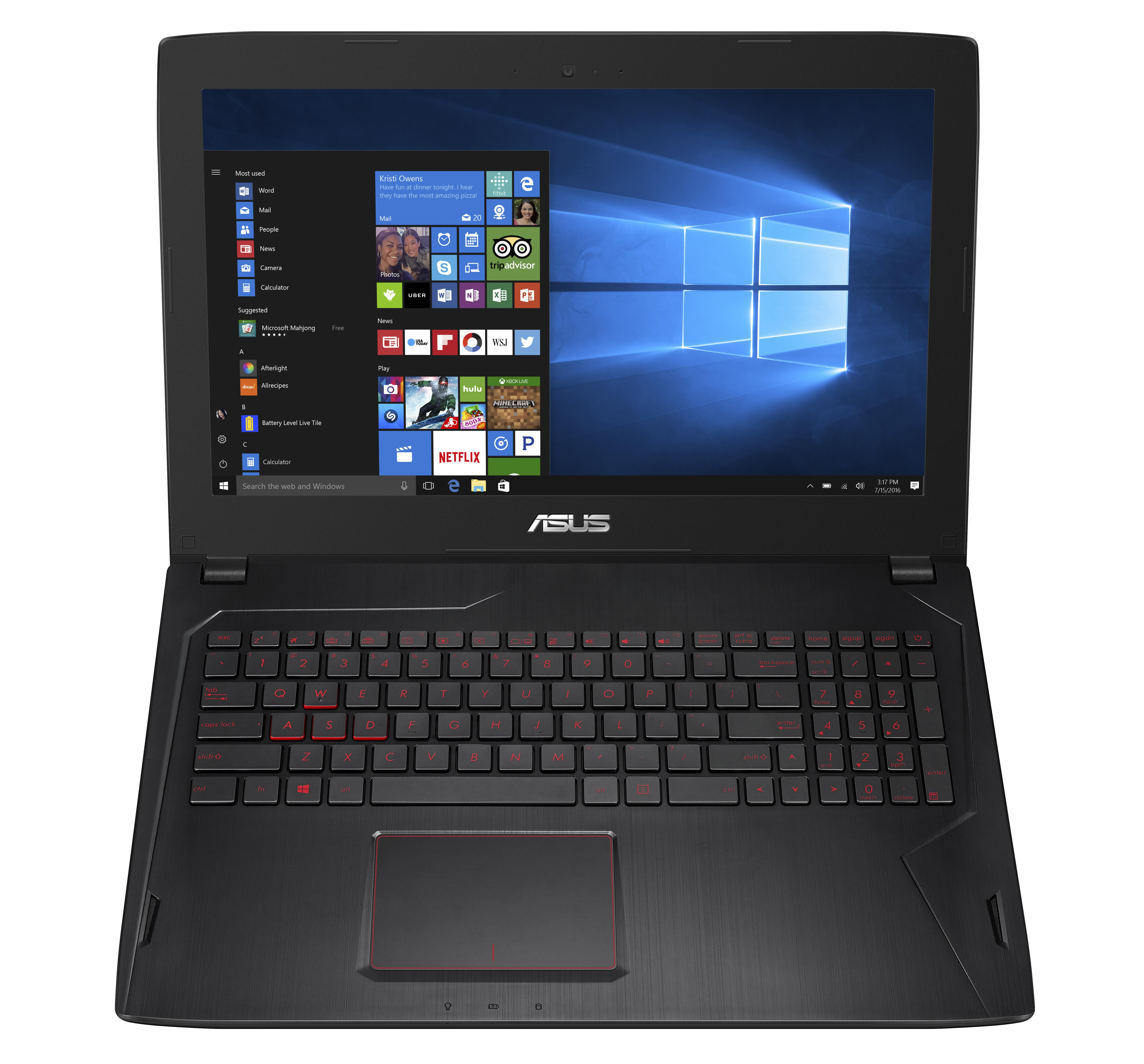 ASUS FX502VM-DM113T - 15,6 Zoll - Intel® Core™ i7 i7-6700HQ - 16 GB - 256 GB - NVIDIA GeForce® GTX 1060 - Windows 10 Home (64 Bit)