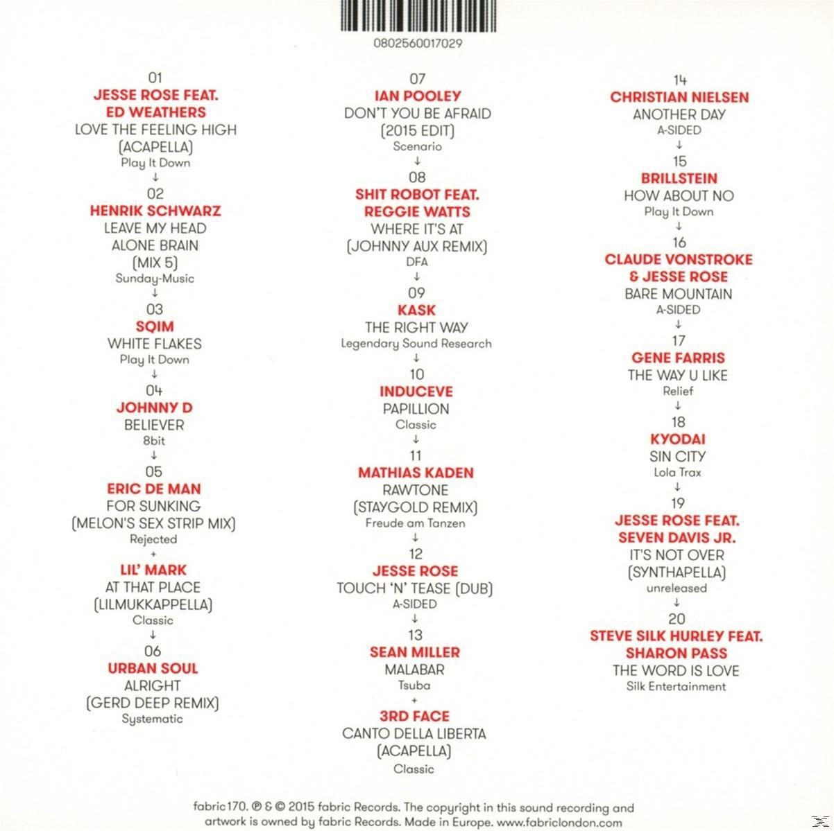 Cd-hoes met tracklist. Titels en artiestennamen worden vermeld. Zwarte achtergrond.