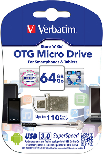 VERBATIM 49827 USB-Stick, 64 GB, Silber