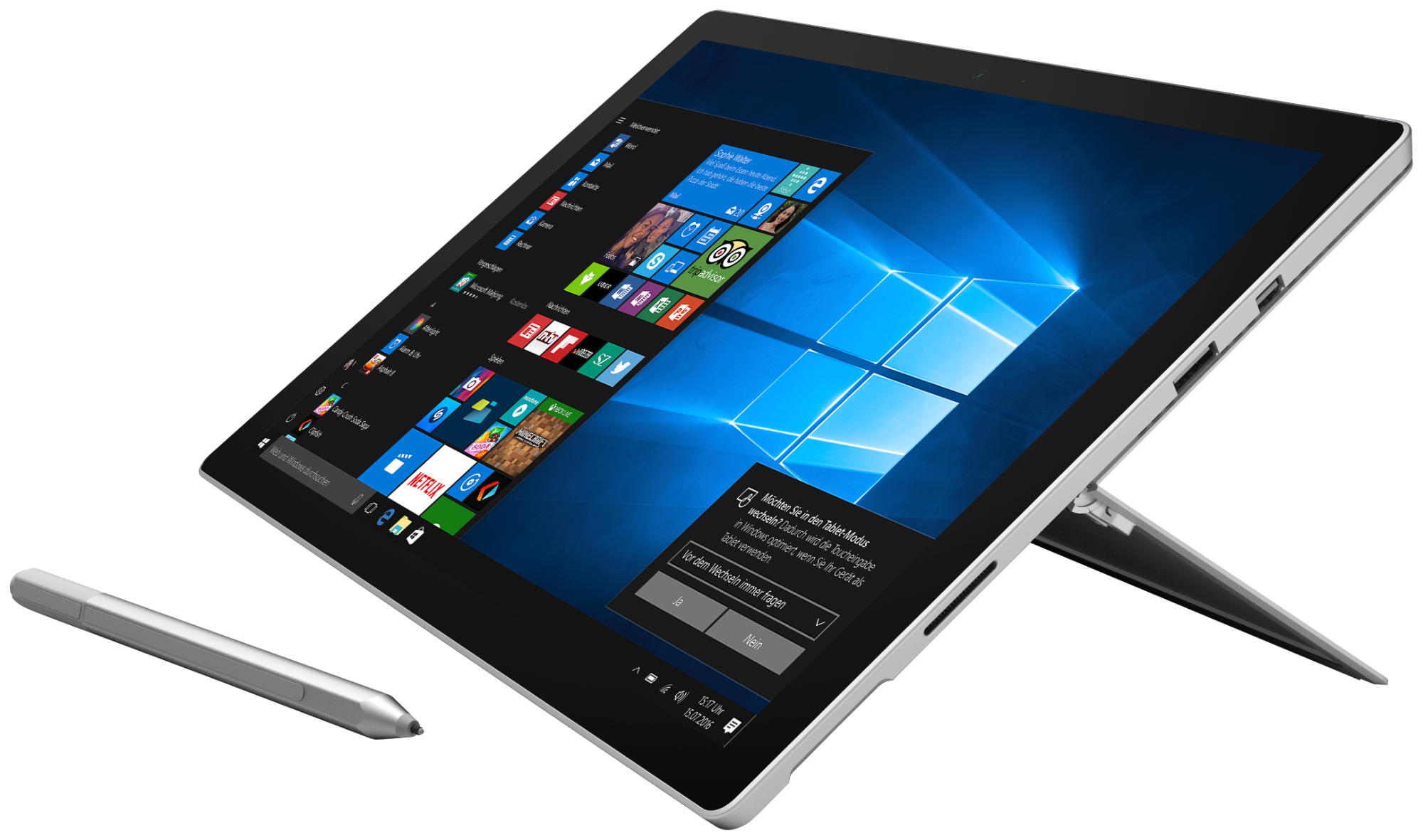 MICROSOFT Surface Pro 4 mit Surface-Stift (Pen) - 12,3 Zoll - Intel® Core™ m3 m3-6Y30 - 4 GB - 128 GB - Intel® HD 515 - Windows 10 Pro (64 Bit)