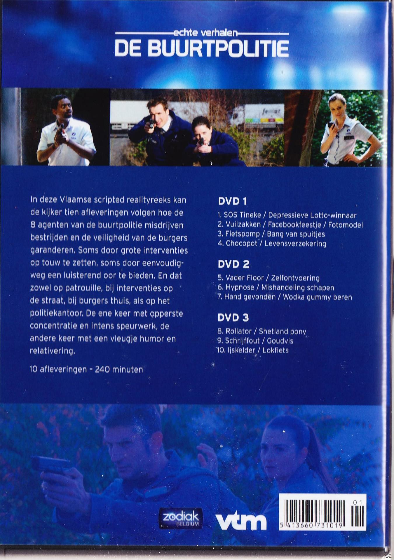 Couverture DVD de l'émission télé belge. Des gens avec des armes, du texte et une liste d'épisodes.