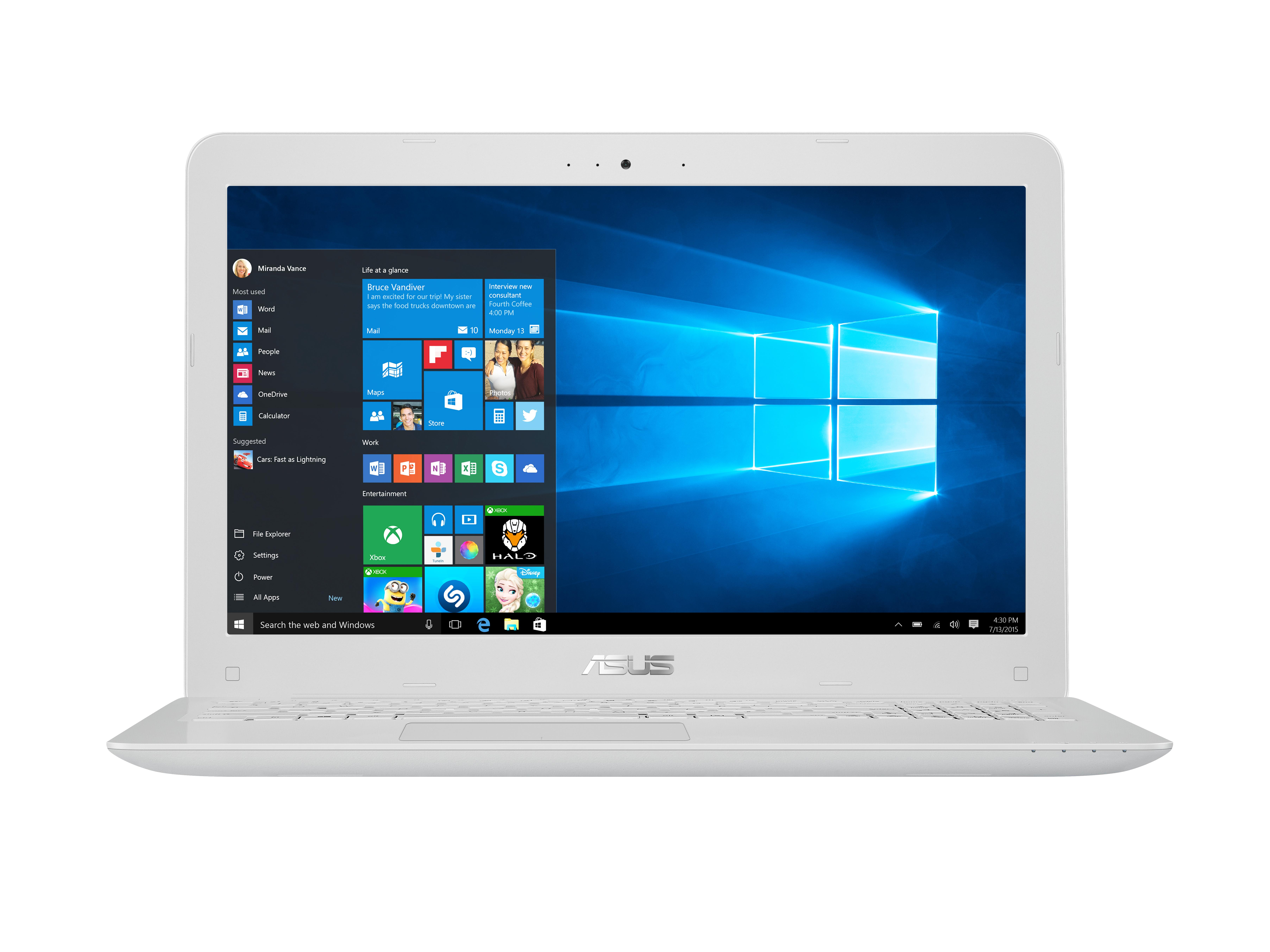 ASUS K556UR XX381T İntel-Core i5-7200 2.5 GHz 12GB 1TB  NV930MX 2GB Windows 10 Laptop Beyaz