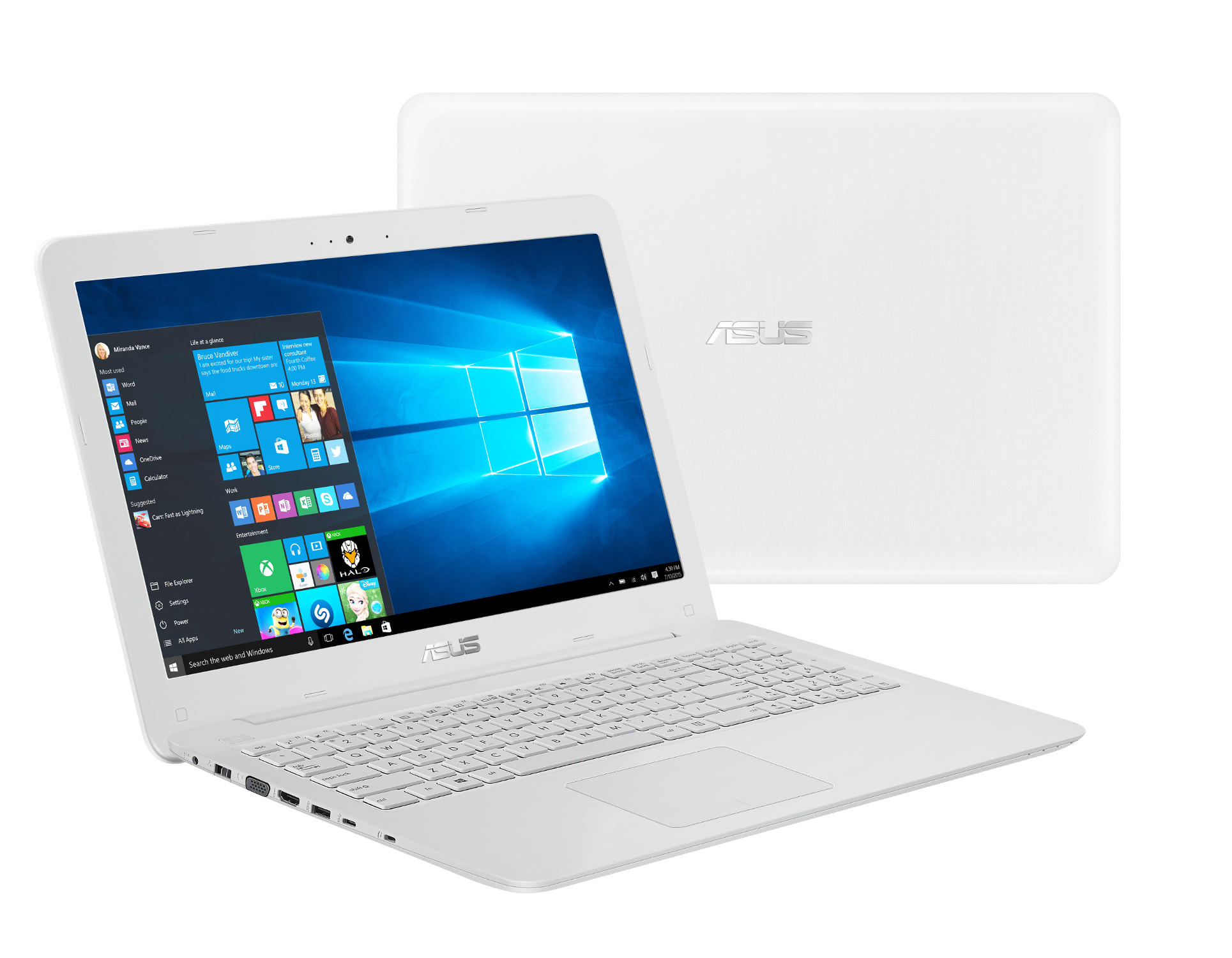 ASUS K556UR XX381T İntel-Core i5-7200 2.5 GHz 12GB 1TB  NV930MX 2GB Windows 10 Laptop Beyaz