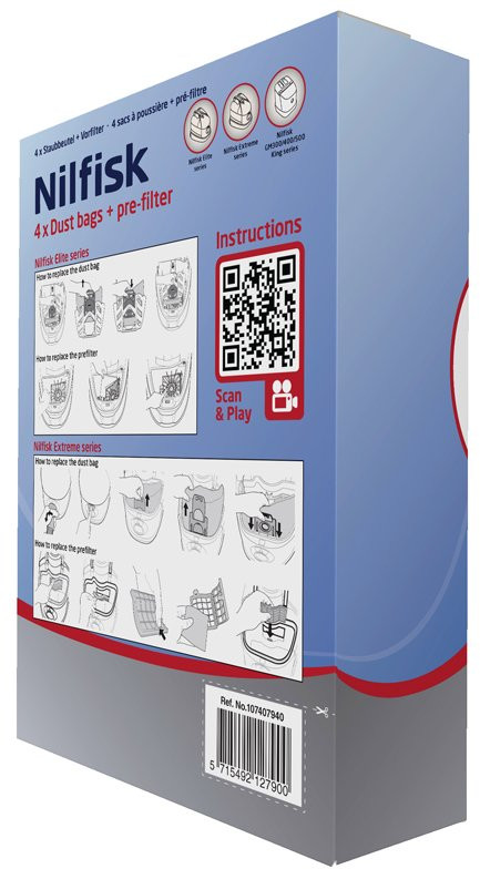 NILFISK Stofzuigerzakken Elite Bags (107412688)