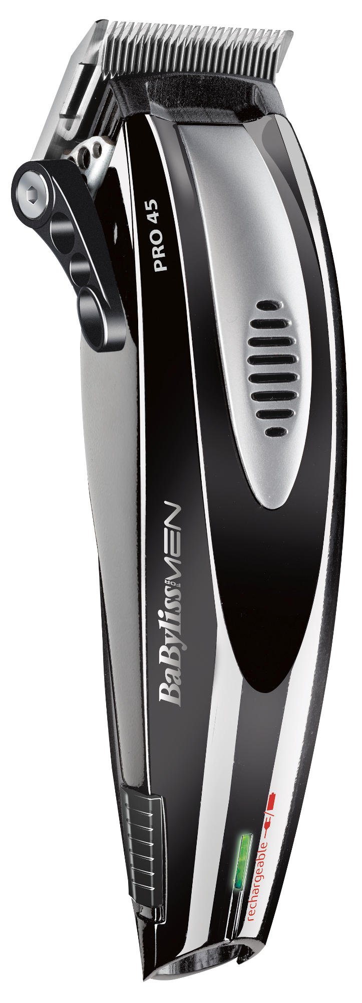 Cortapelos - Babyliss E 956 E PRO 45, Cuchillas desmontables, 8 guías de corte