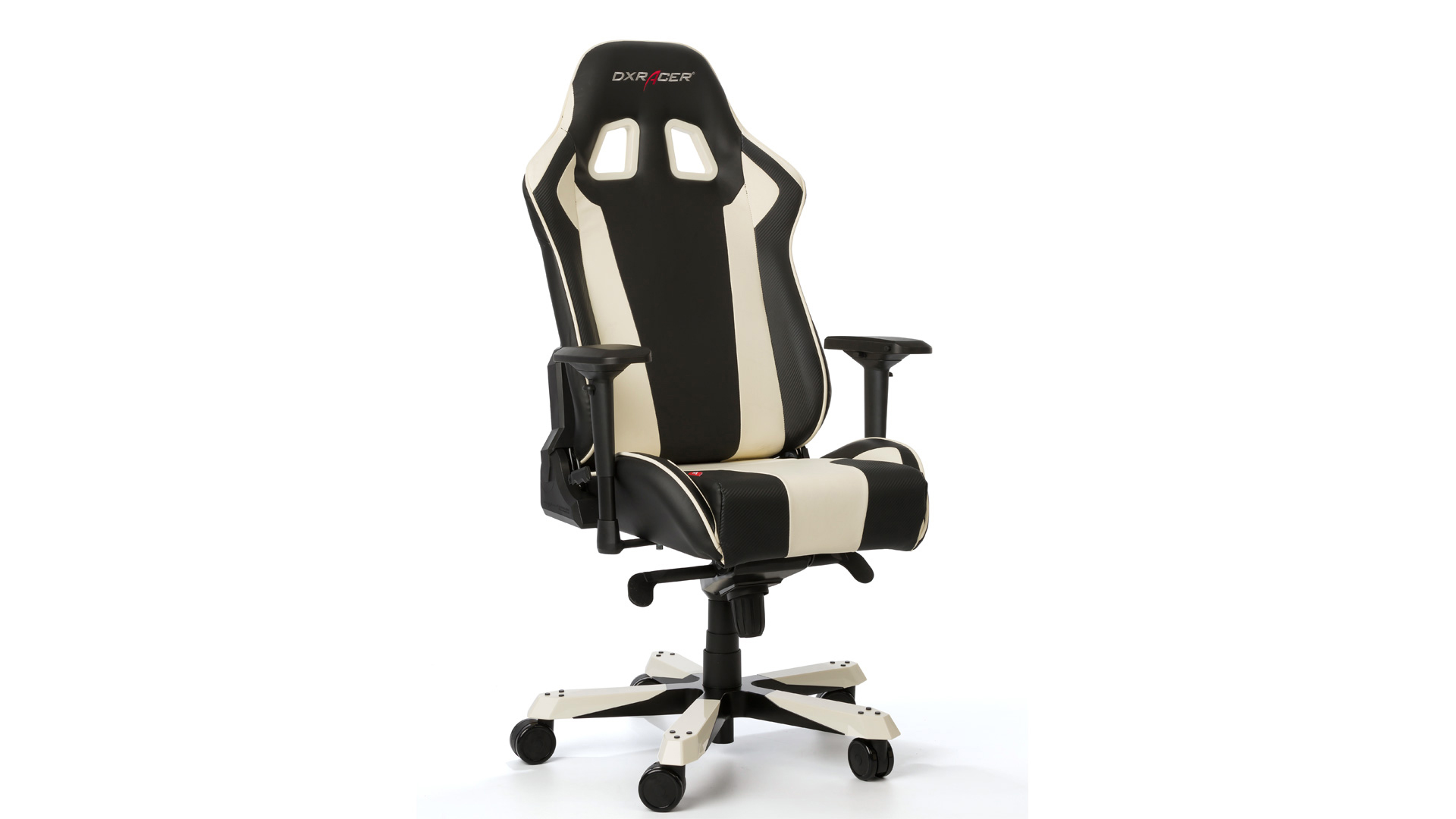 DXRACER King Gaming Stuhl, Schwarz/Weiß