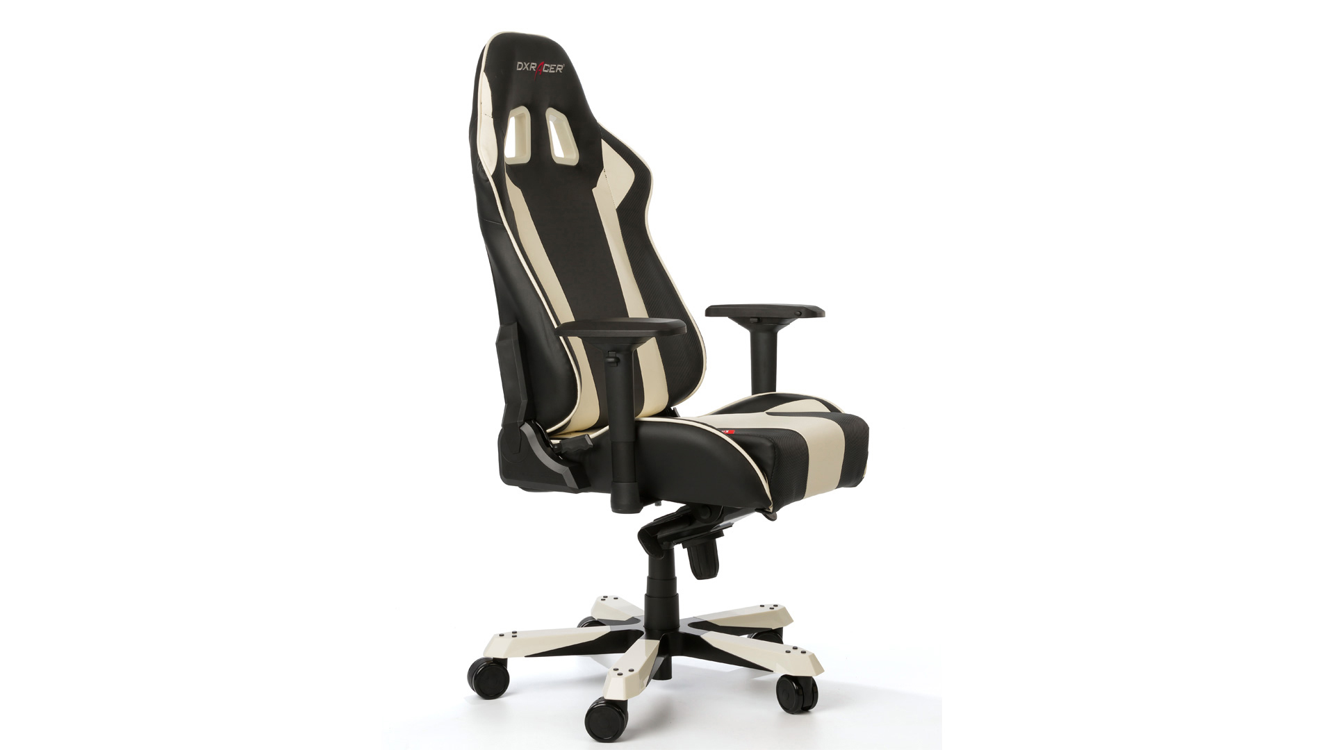 DXRACER King Gaming Stuhl, Schwarz/Weiß