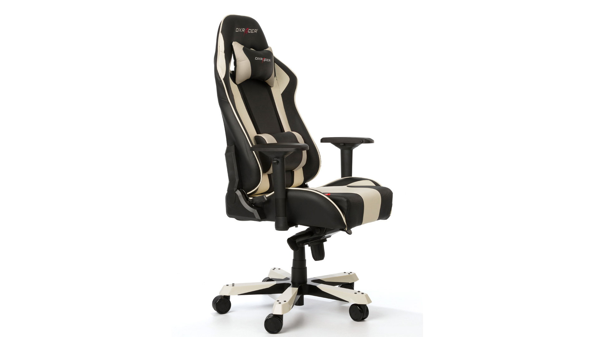 DXRACER King Gaming Stuhl, Schwarz/Weiß