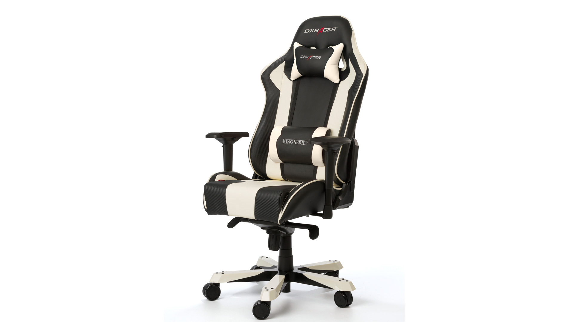 DXRACER King Gaming Stuhl, Schwarz/Weiß