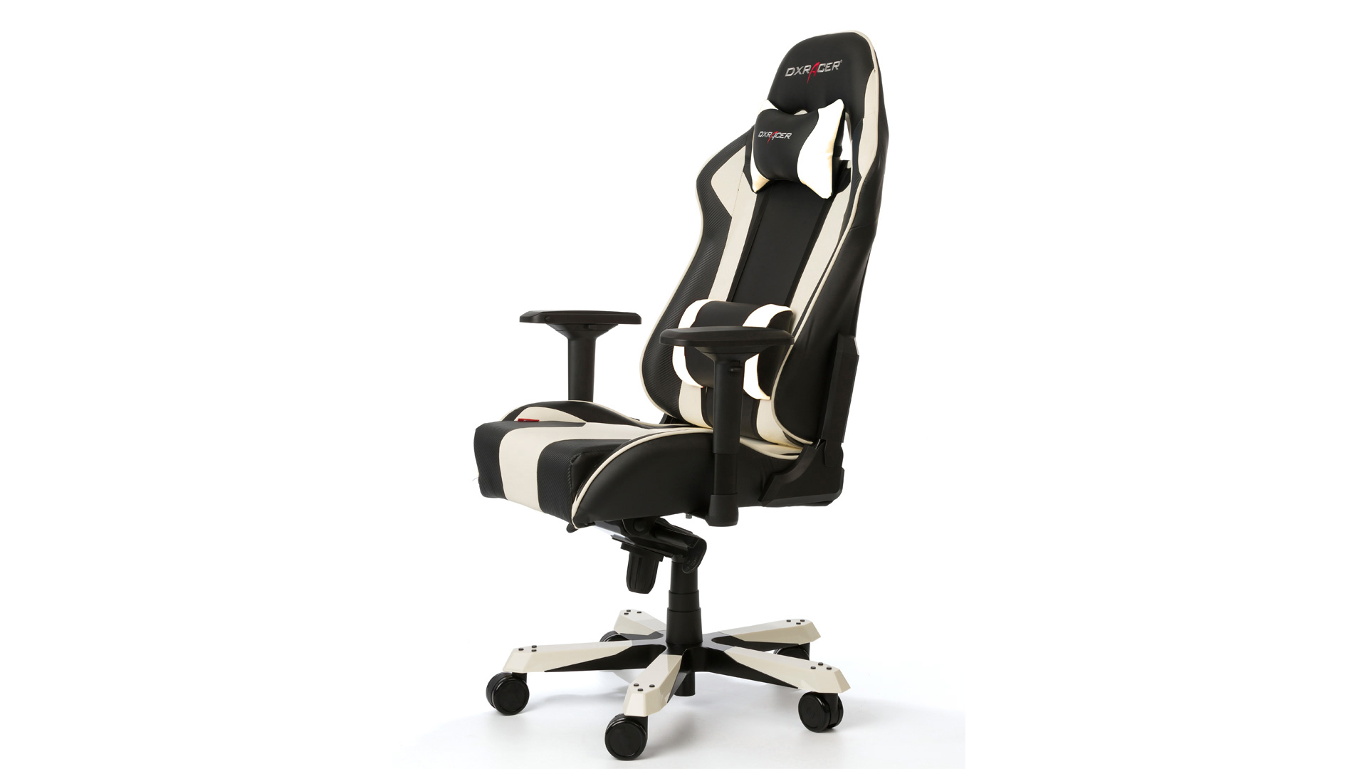 DXRACER King Gaming Stuhl, Schwarz/Weiß