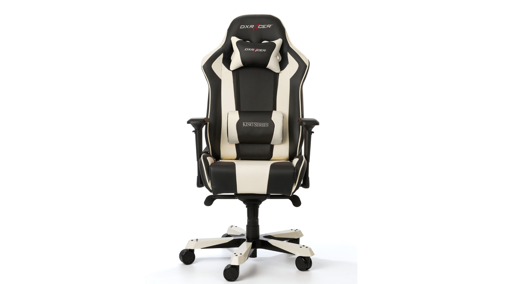 DXRACER King Gaming Stuhl, Schwarz/Weiß