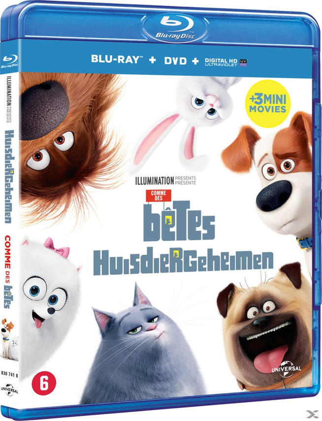 Couverture Blu-ray de 'Comme des bêtes' avec des personnages de dessins animés.