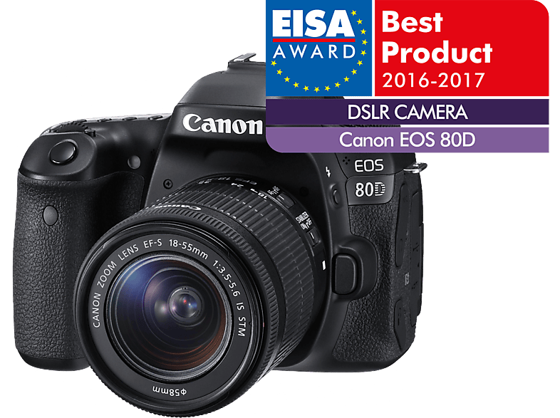 CANON Reflexcamera EOS 80D + 18-55mm (1263C034AA)