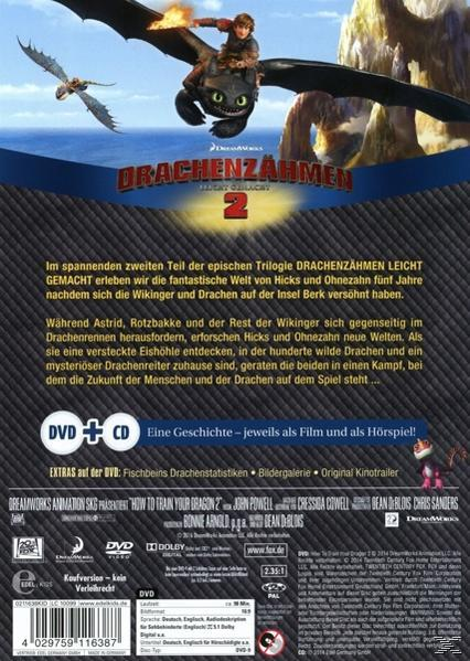 Drachenzähmen leicht gemacht 2 - zum (Exklusive Geschenkbox) Hörspiel 2in1 CD Kinofilm + & Kinofilm DVD