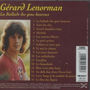 Achterkant van de cd met een foto van een man en de tracklist. Tekst: Gérard Lenorman.