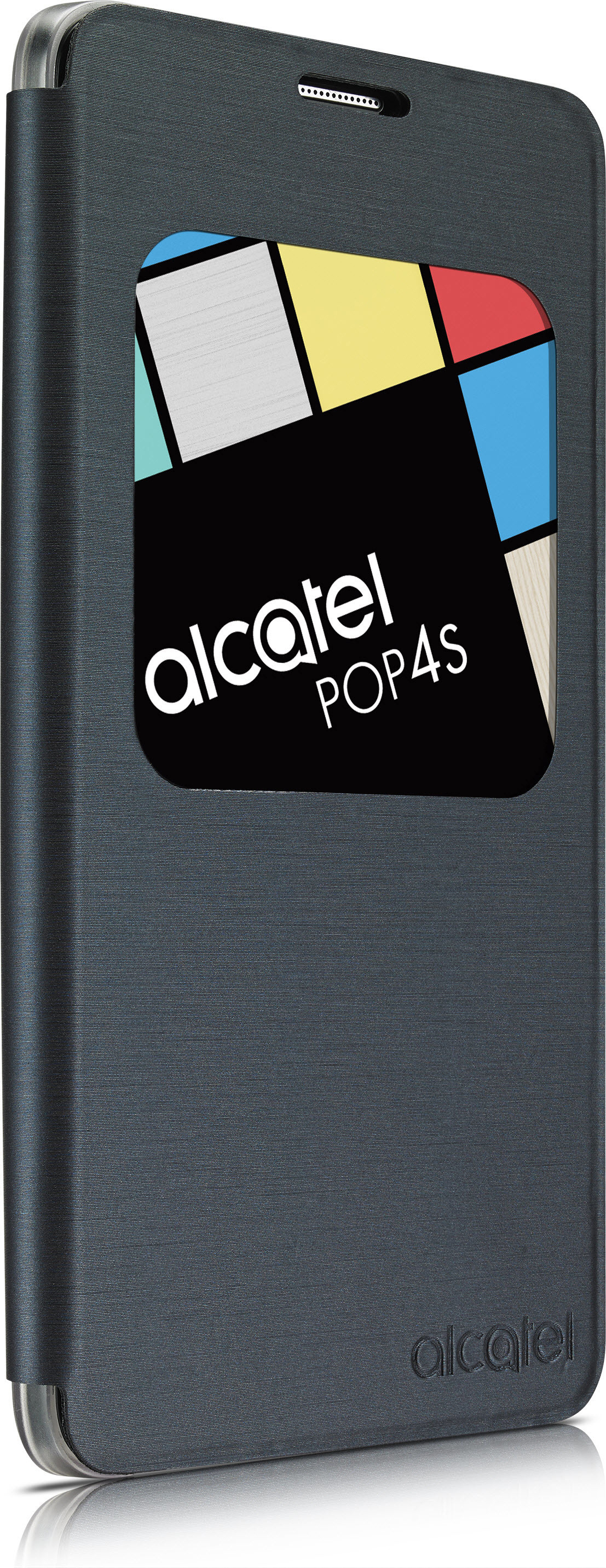 Bookcover, 4S, 5095, ALCATEL AF5095, POP Alcatel, Grau/Silber