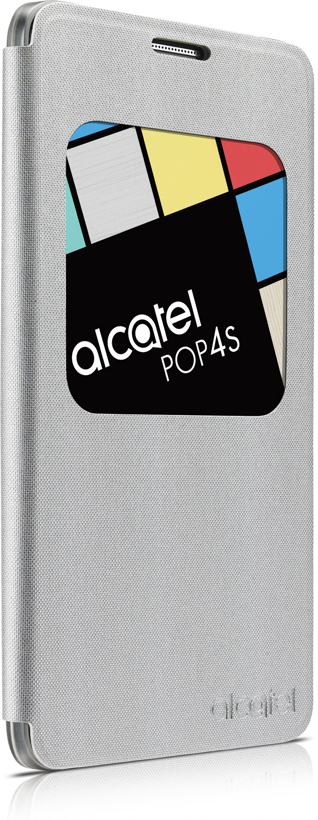ALCATEL AF5095, Bookcover, Alcatel, 4S, Silber POP