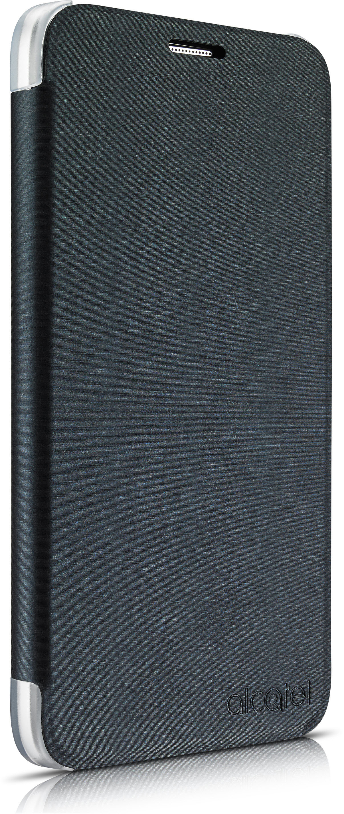 ALCATEL FC5051, Bookcover, Alcatel, POP 4, Dunkelgrau/Silber