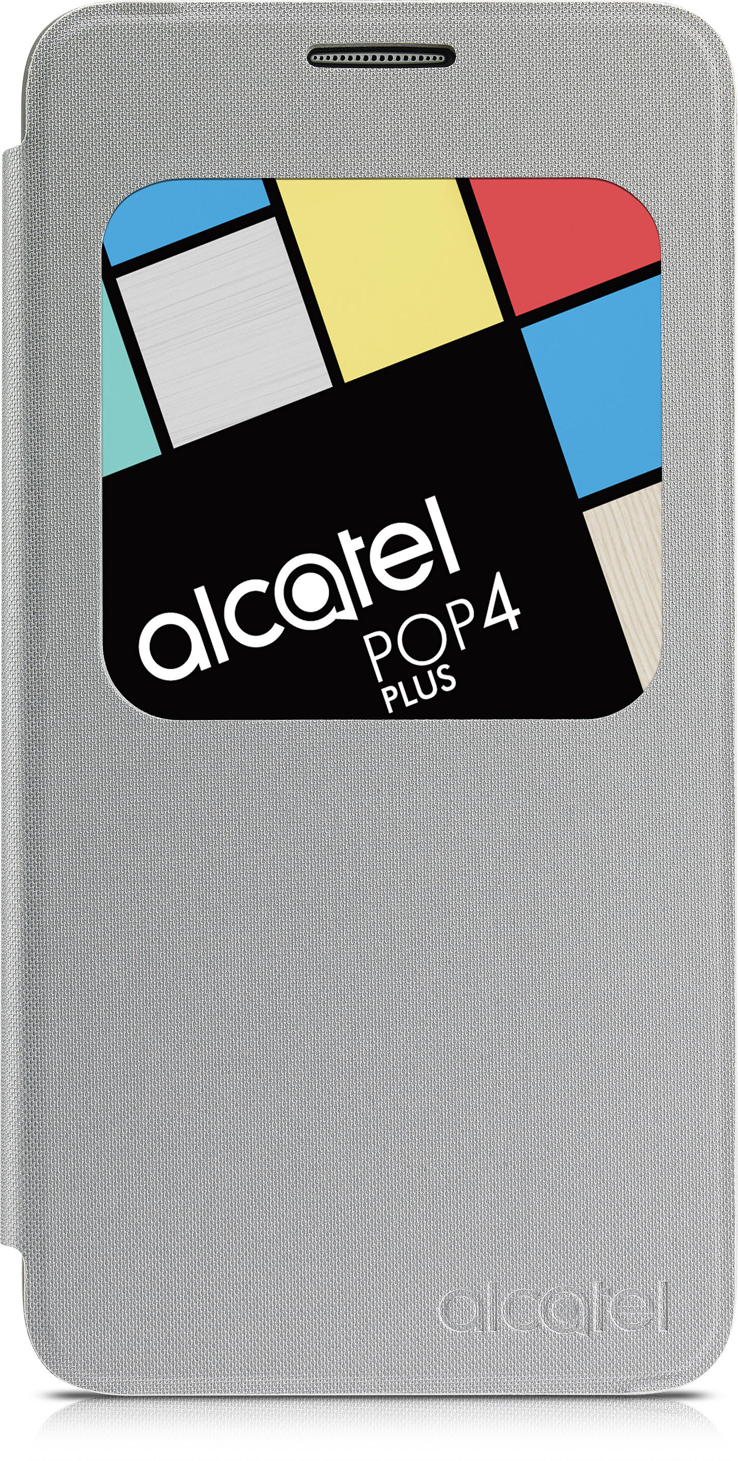 ALCATEL AF5056, Bookcover, 4+, POP Silber Alcatel
