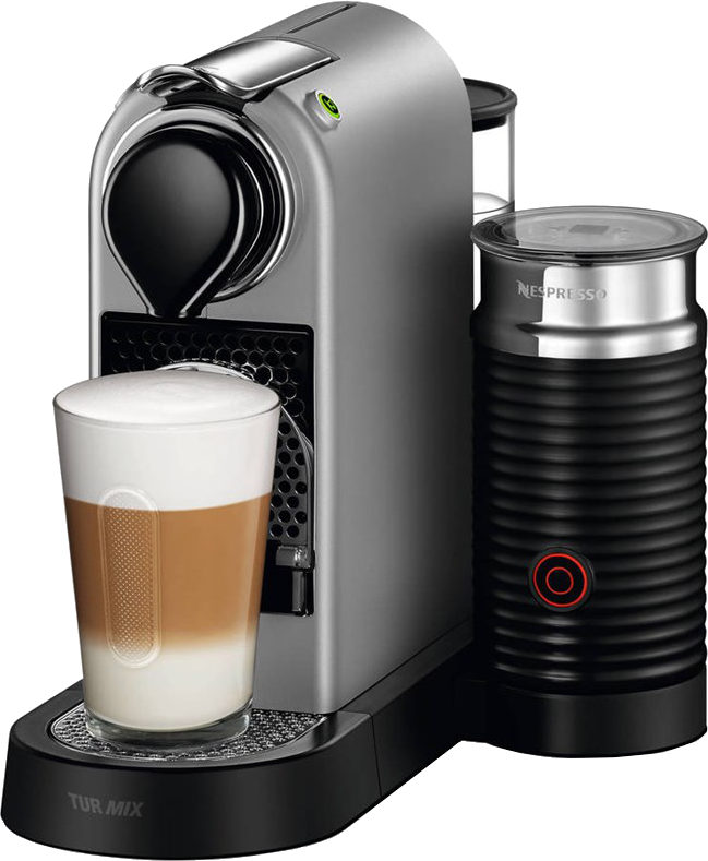 TURMIX Nespresso Kaffeemaschine CitiZ & Milk TX 275 Silber Nespresso-Kaffeemaschine Silber