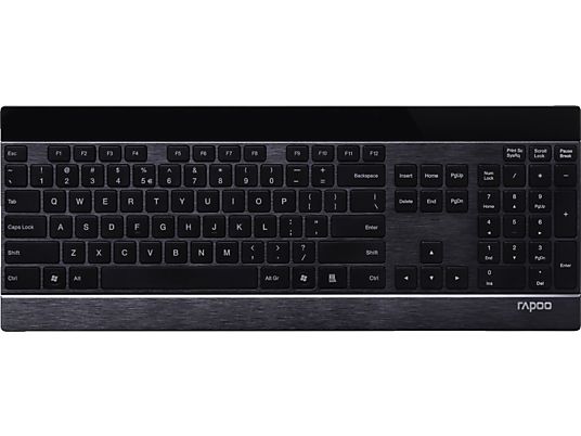 RAPOO 180218 Kabellose Metall-Tastatur "E9270", Schwarz