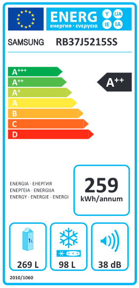 SAMSUNG RB37J5215SS/EF hűtőszekrény