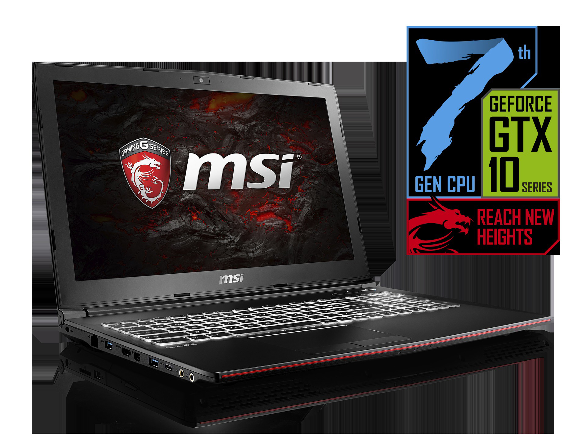 MSI GP62M 7RD-076DE Leopard - 15,6 Zoll - Intel® Core™ i7 i7-7700HQ - 8 GB - 128 GB - NVIDIA GeForce® GTX 1050 - Windows 10 Home (64 Bit)