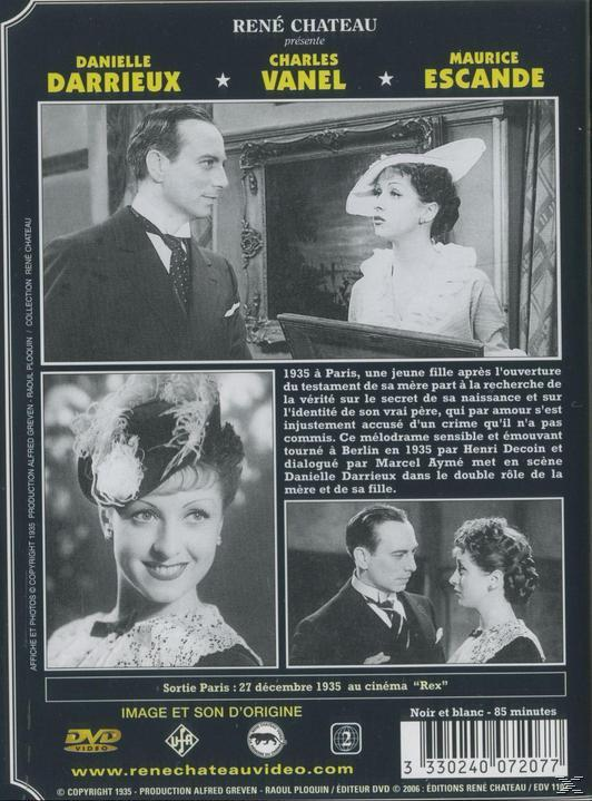Couverture de DVD avec trois personnes. Il y a deux femmes et un homme. L'image est en noir et blanc.