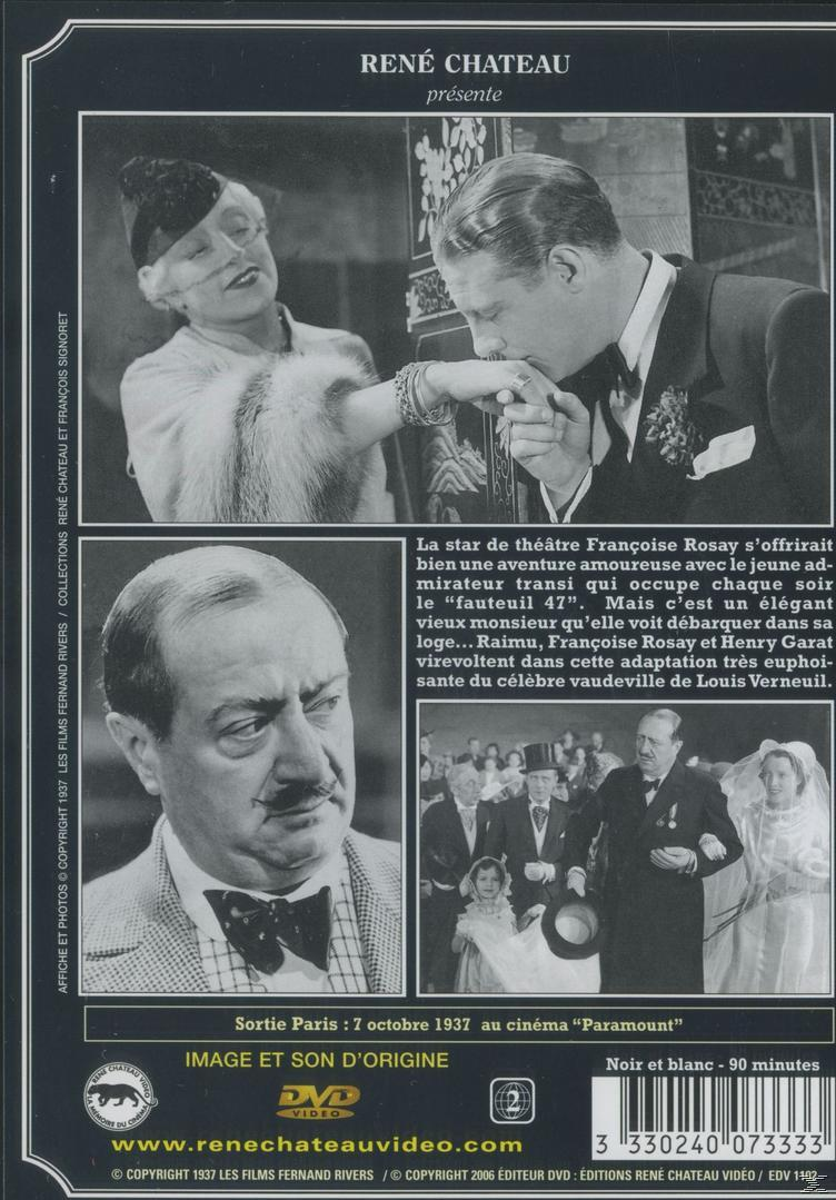 Dos de la jaquette DVD avec texte, images et photo en noir et blanc d'un homme baisant la main d'une femme.